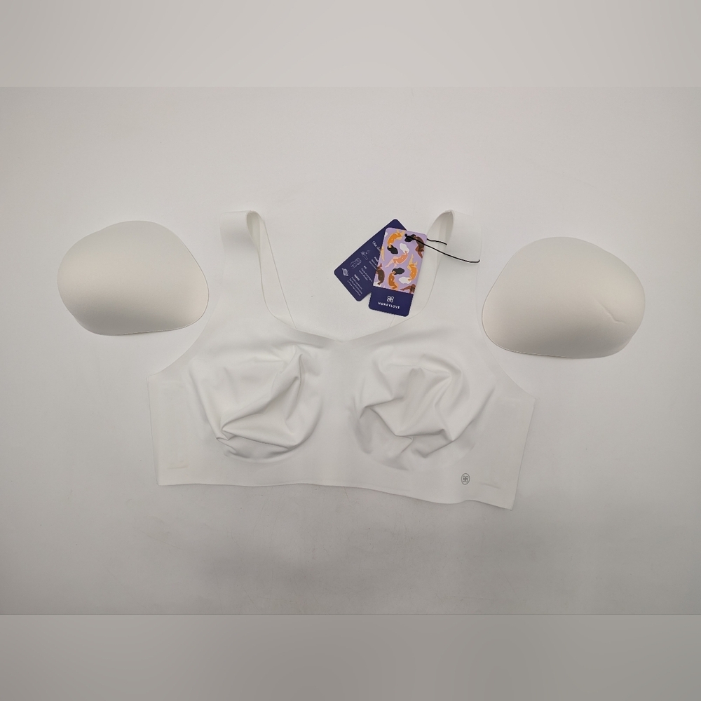 New Honeylove Sz 42 C/D | 2X White Shapewear Breathable Sculpting Bra - Picture 12 of 16
